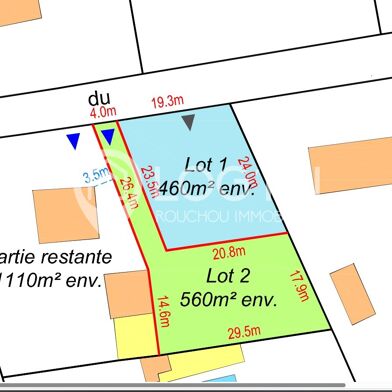 Terrain 460 m²