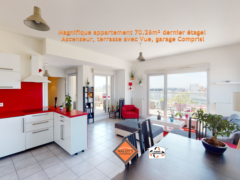 Appartement T3, 8ème étage avec ascenseur, terrasse avec VUE!!! — photo 1