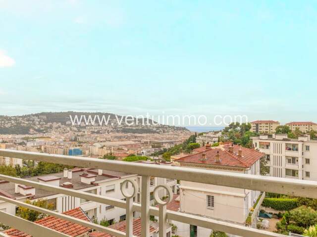 NICE Cimiez  :  4 Pièces traversant - vue mer - terrasse - garag — photo du bien
