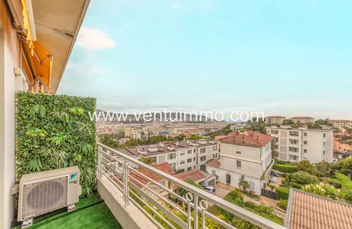 NICE Cimiez  :  4 Pièces traversant - vue mer - terrasse - garag — photo 2