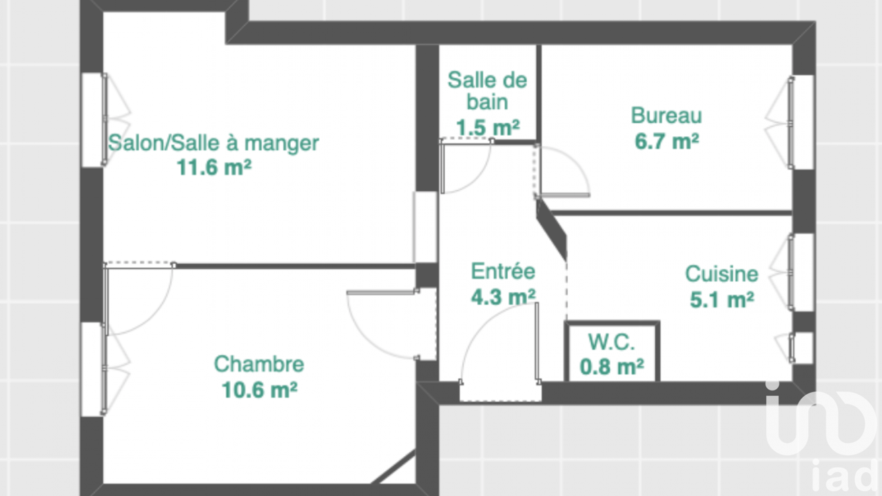 appartement 3 pièces 40 m2 à vendre à Clichy (92110)