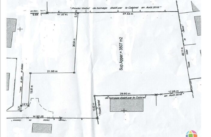 Vend Magnifique  terrain plat  3507m²  de zone UC  sur Saint-André — photo 3