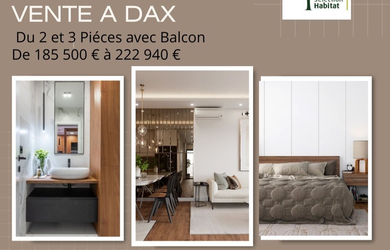 appartement 2 pièces 44 m2 à vendre à Bénesse-Lès-Dax (40180)