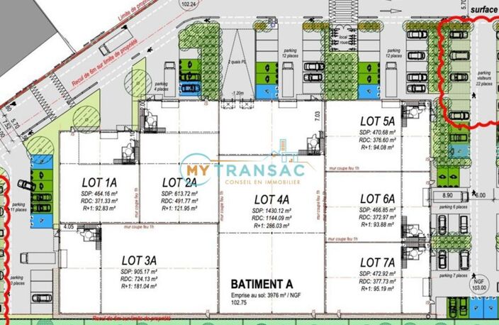 A Louer Locaux neufs à partir de 464 m² jusqu'à 4 960 m² sur la commune de La Queue-en-Brie — photo 3