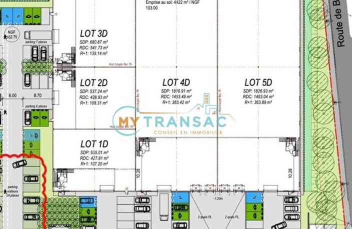 A Louer Locaux neufs à partir de 464 m² jusqu'à 4 960 m² sur la commune de La Queue-en-Brie — photo 3