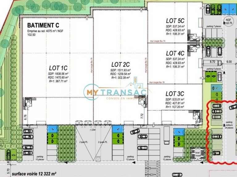 A Louer Locaux neufs à partir de 464 m² jusqu'à 4 960 m² sur la commune de La Queue-en-Brie — photo 1