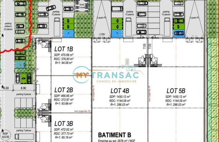 A Louer Locaux neufs à partir de 464 m² jusqu'à 4 960 m² sur la commune de La Queue-en-Brie — photo 2