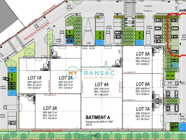 A Louer Locaux neufs à partir de 464 m² jusqu'à 4 960 m² sur la commune de La Queue-en-Brie — photo 1