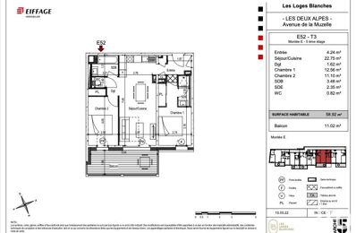 appartement 3 pièces 58 m2 à vendre à Les Deux Alpes (38860)