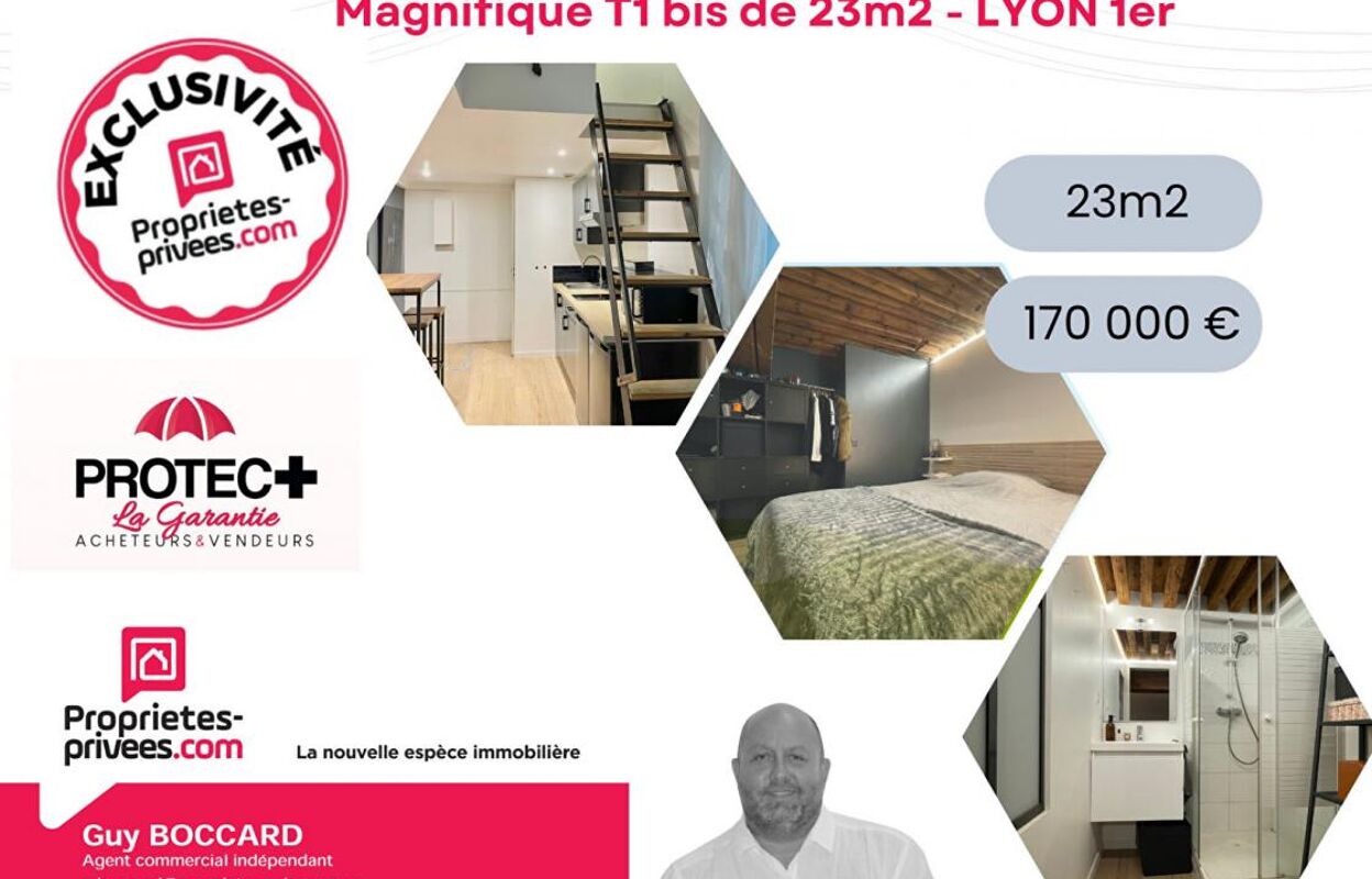 appartement 1 pièces 23 m2 à vendre à Lyon 1 (69001)