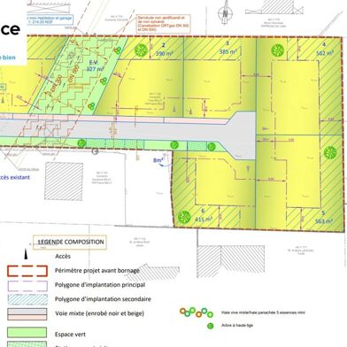 Terrain 385 m²