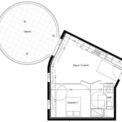 Appartement 2 pièces 260000 €