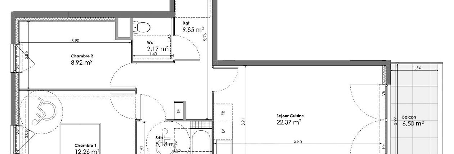 Appartement 3 Pièces 61 m² à vendre à La Seyne-sur-Mer (83500)