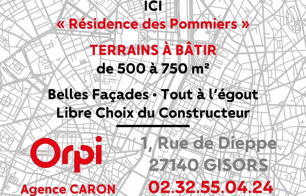 terrain  pièces 589 m2 à vendre à Gisors (27140)