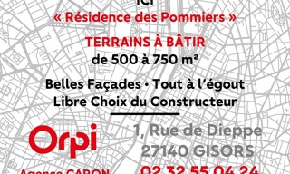 Terrain  495 m² à vendre à Gisors (27140)