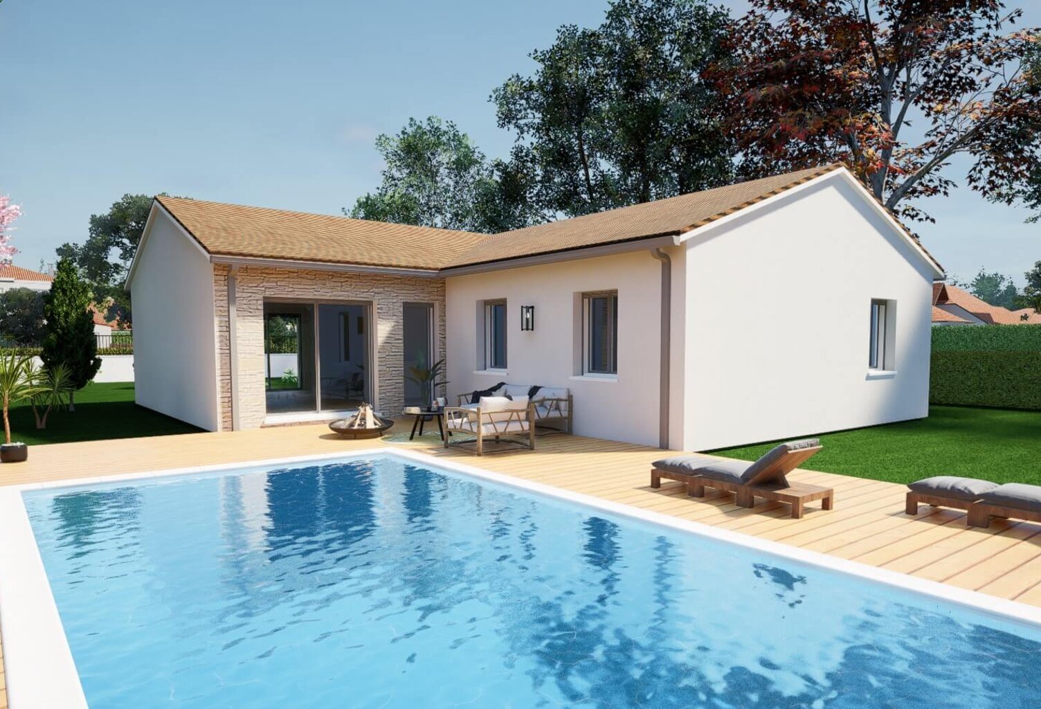 Maison 4 pièces 96.00 m² - Terrain: 573 m² — photo 1