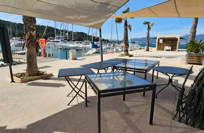 Restaurant sur le Port de Saint Mandrier pieds dans l'eau murs + fonds — photo 4