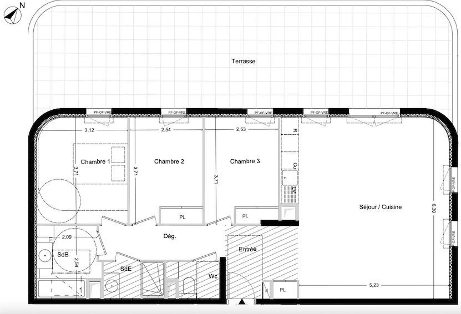 Appartement Tamaris Sur Mer 4 pièce(s) 87 m2 — photo 1