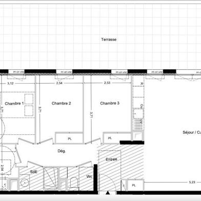 Appartement 3 pièces 445000 €