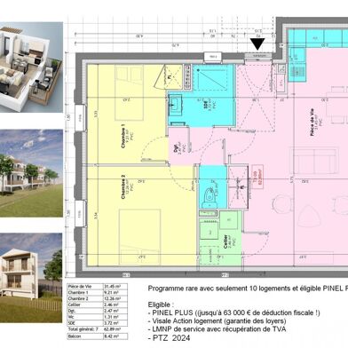 Appartement 3 pièces 324850 €