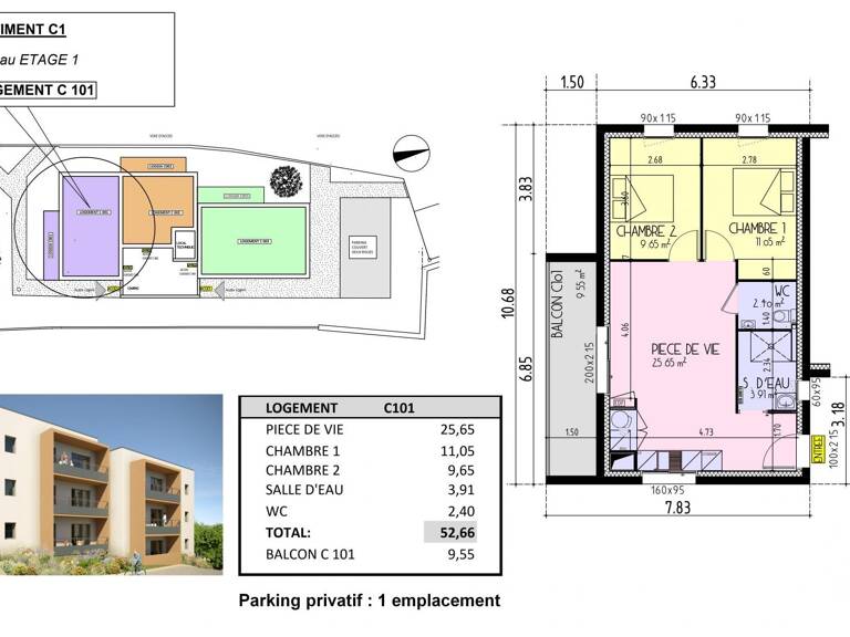 Vente Appartement 3 pièces — photo 1