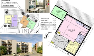 Appartement 2 Pièces 58 m² à vendre à Les Herbiers (85500)