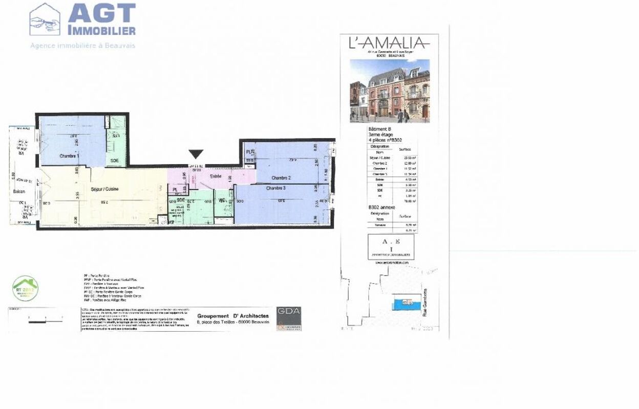 appartement 4 pièces 78 m2 à vendre à Beauvais (60000)