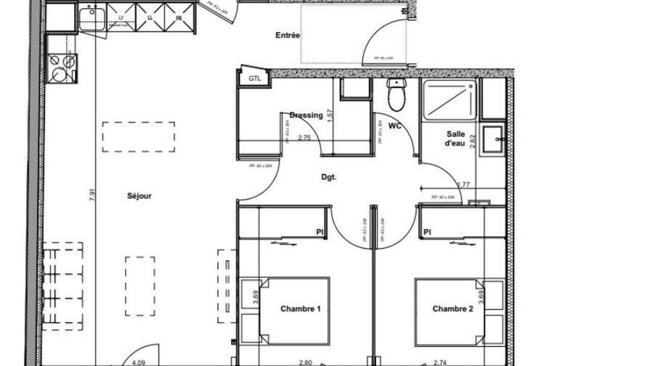 appartement 3 pièces 76 m2 à vendre à Biganos (33380)