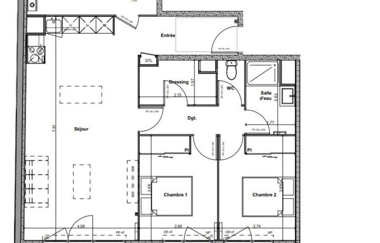 appartement 3 pièces 76 m2 à vendre à Biganos (33380)