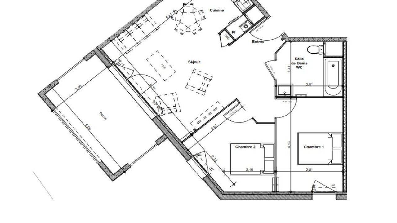 appartement 3 pièces 61 m2 à vendre à Biganos (33380)