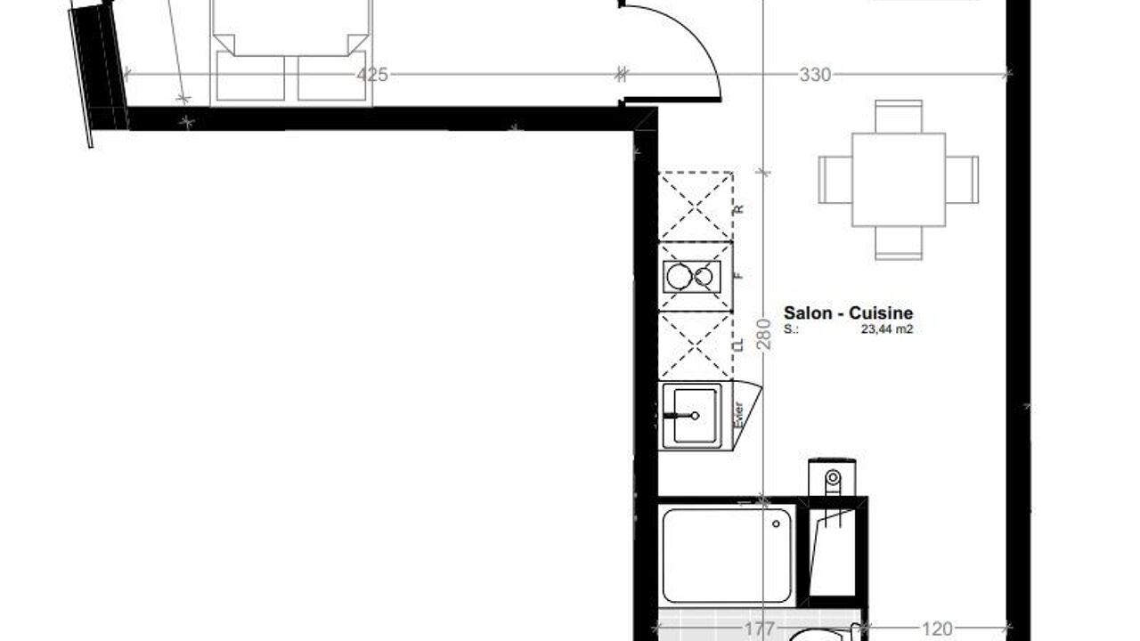 appartement 2 pièces 41 m2 à vendre à Melun (77000)