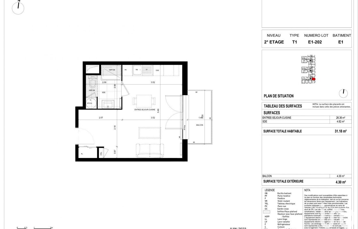 appartement 1 pièces 31 m2 à vendre à Meaux (77100)