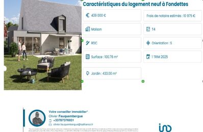 vente maison 439 000 € à proximité de Neuillé-Pont-Pierre (37360)