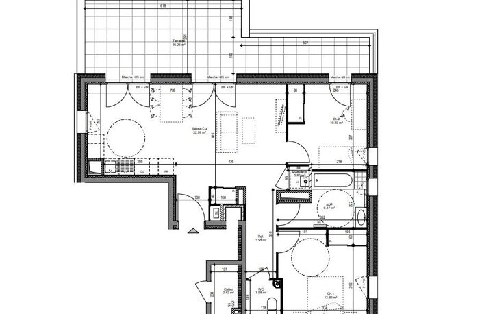 COGNIN - APPARTEMENT T3 EN ATTIQUE DE 67.81m² CARREZ,  AVEC TERRASSE DE 25.26m² — photo 2
