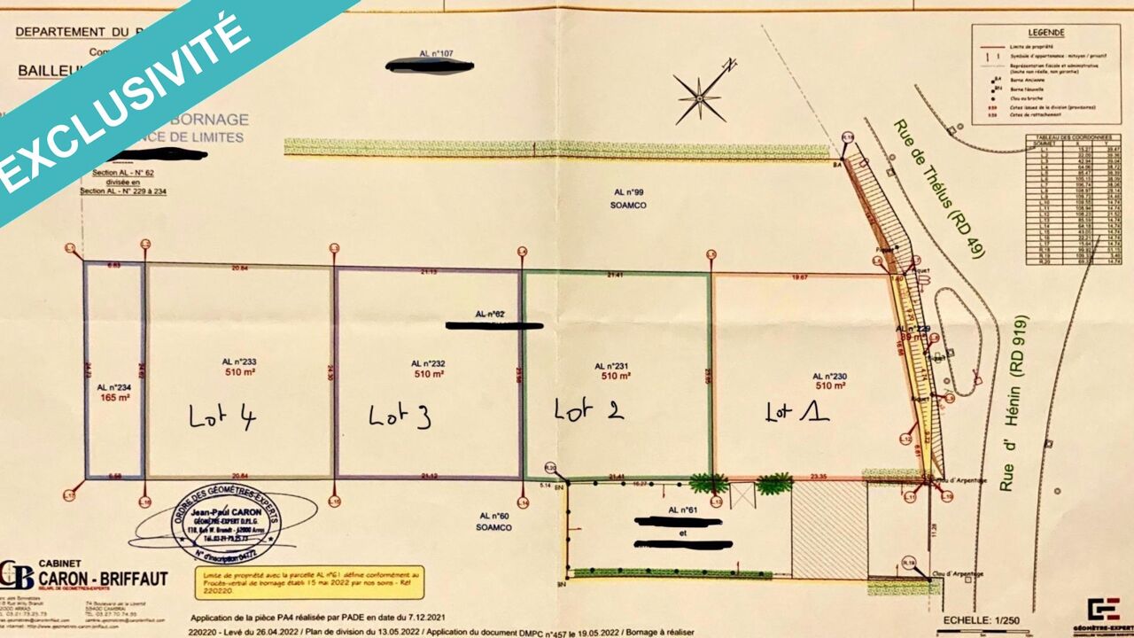 terrain  pièces 510 m2 à vendre à Arras (62000)