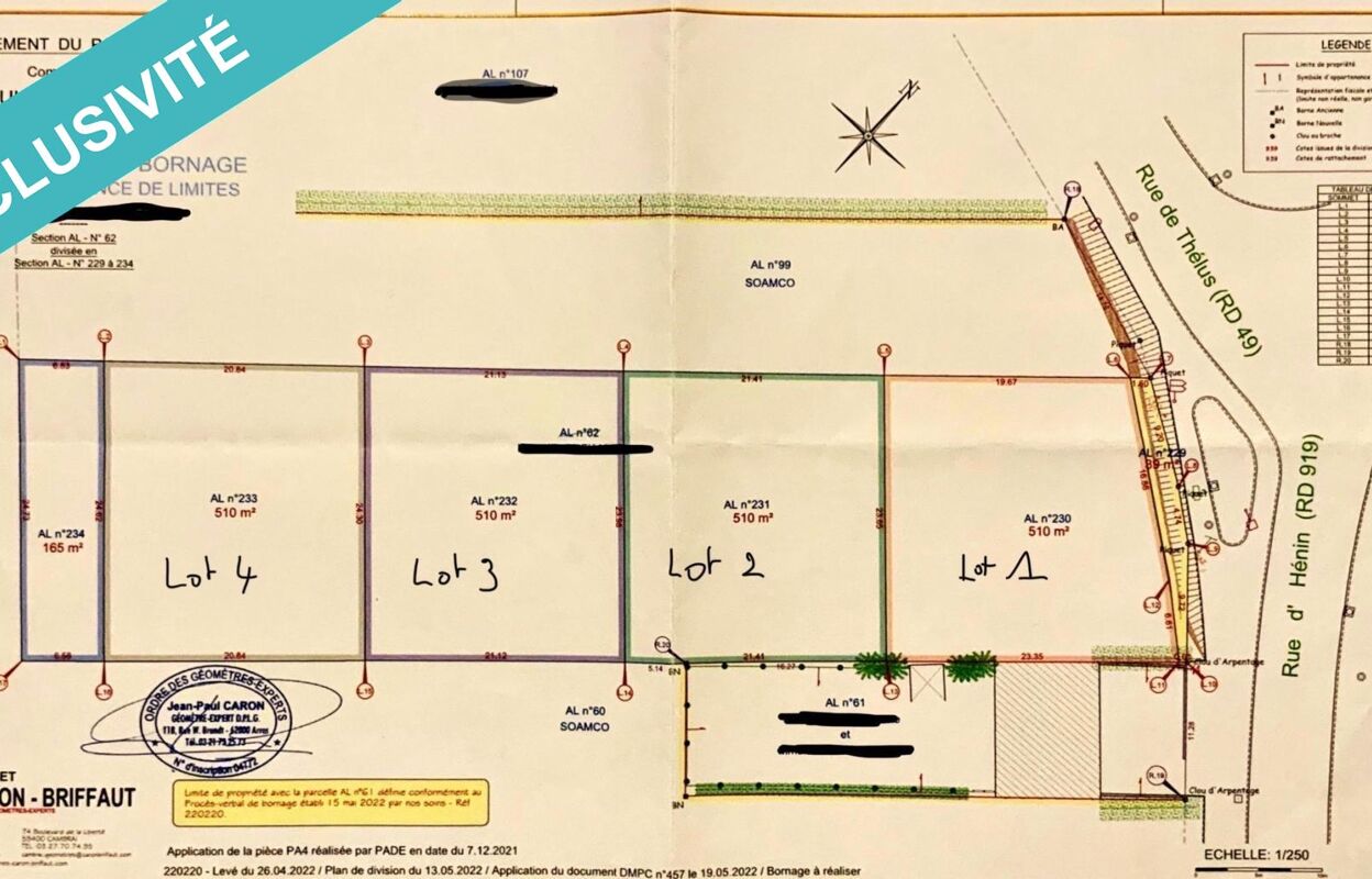 terrain  pièces 510 m2 à vendre à Arras (62000)