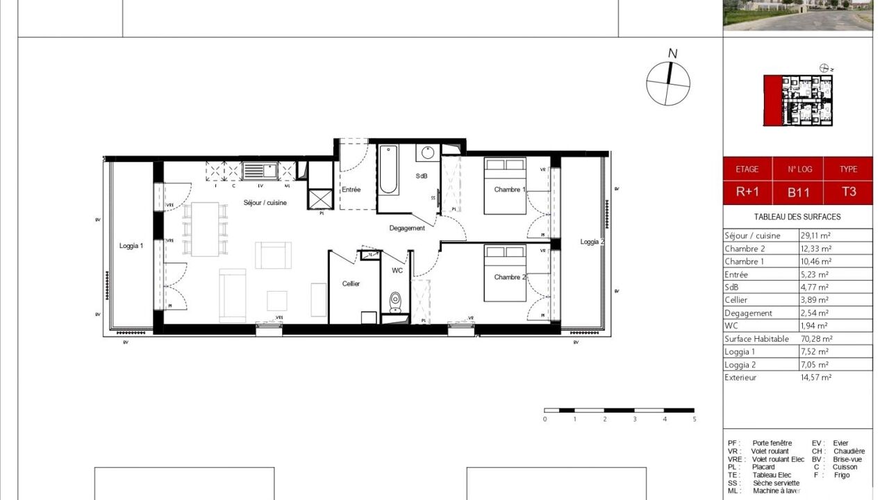 appartement 3 pièces 70 m2 à vendre à Pradines (46090)