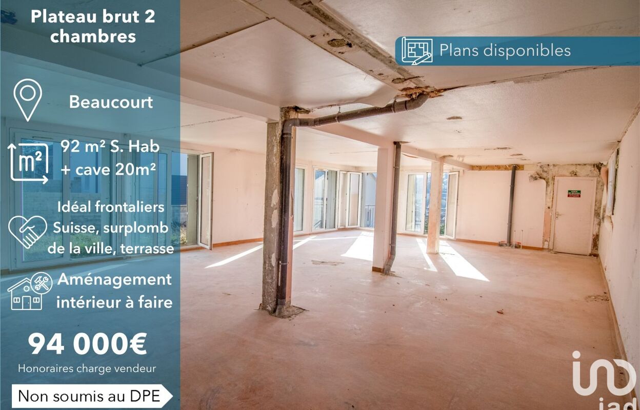 appartement 3 pièces 92 m2 à vendre à Beaucourt (90500)