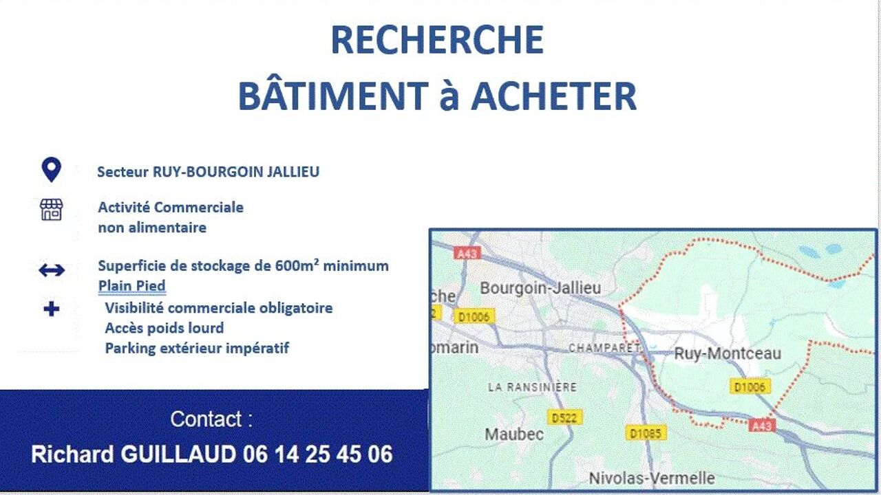 commerce 1 pièces 600 m2 à vendre à Ruy-Montceau (38300)