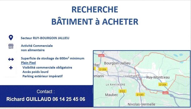 Local commercial 1 pièces  à vendre Badinières 38300
