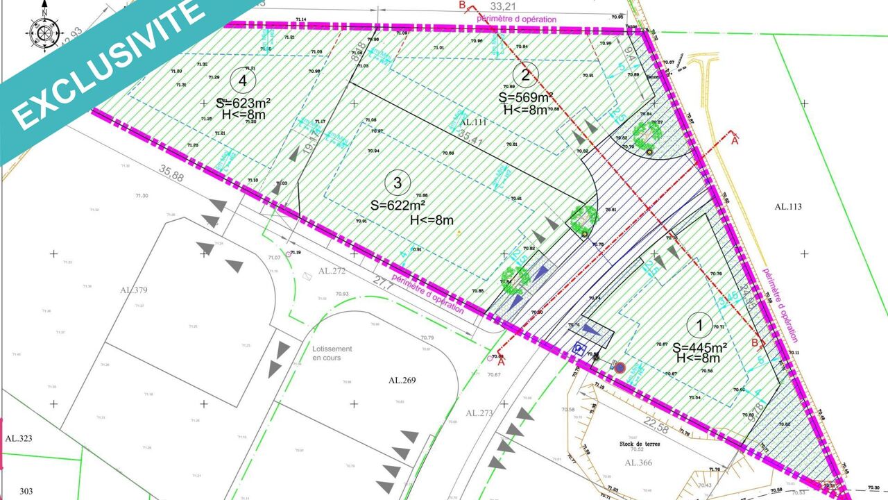 terrain  pièces 622 m2 à vendre à Pézilla-la-Rivière (66370)