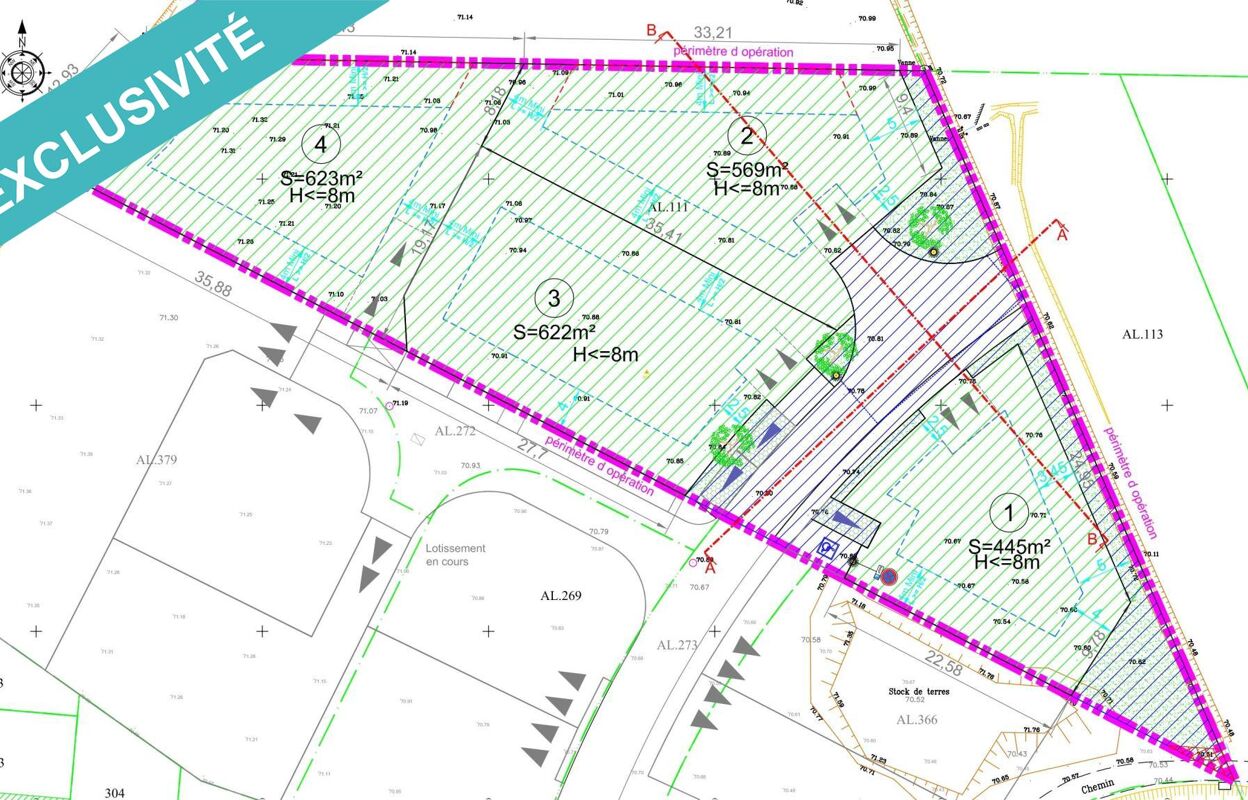 terrain  pièces 622 m2 à vendre à Pézilla-la-Rivière (66370)