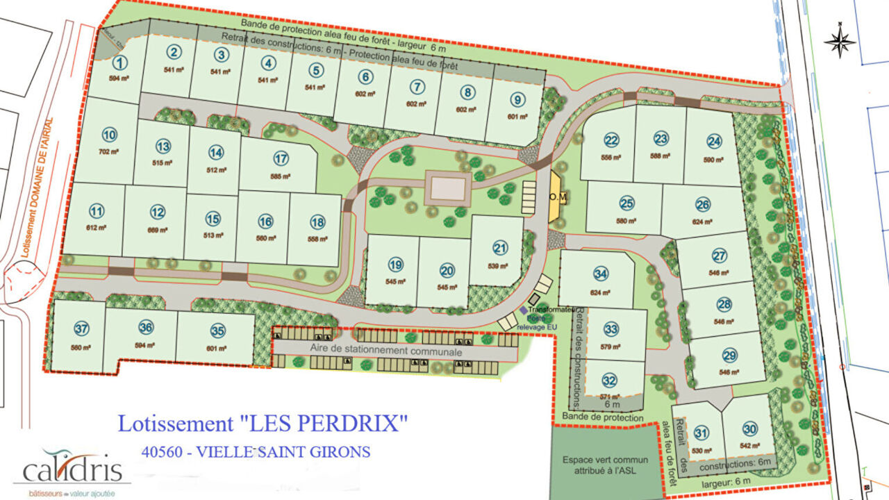 terrain  pièces 594 m2 à vendre à Vielle-Saint-Girons (40560)