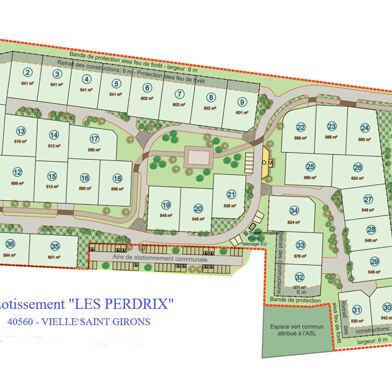 Terrain 580 m²