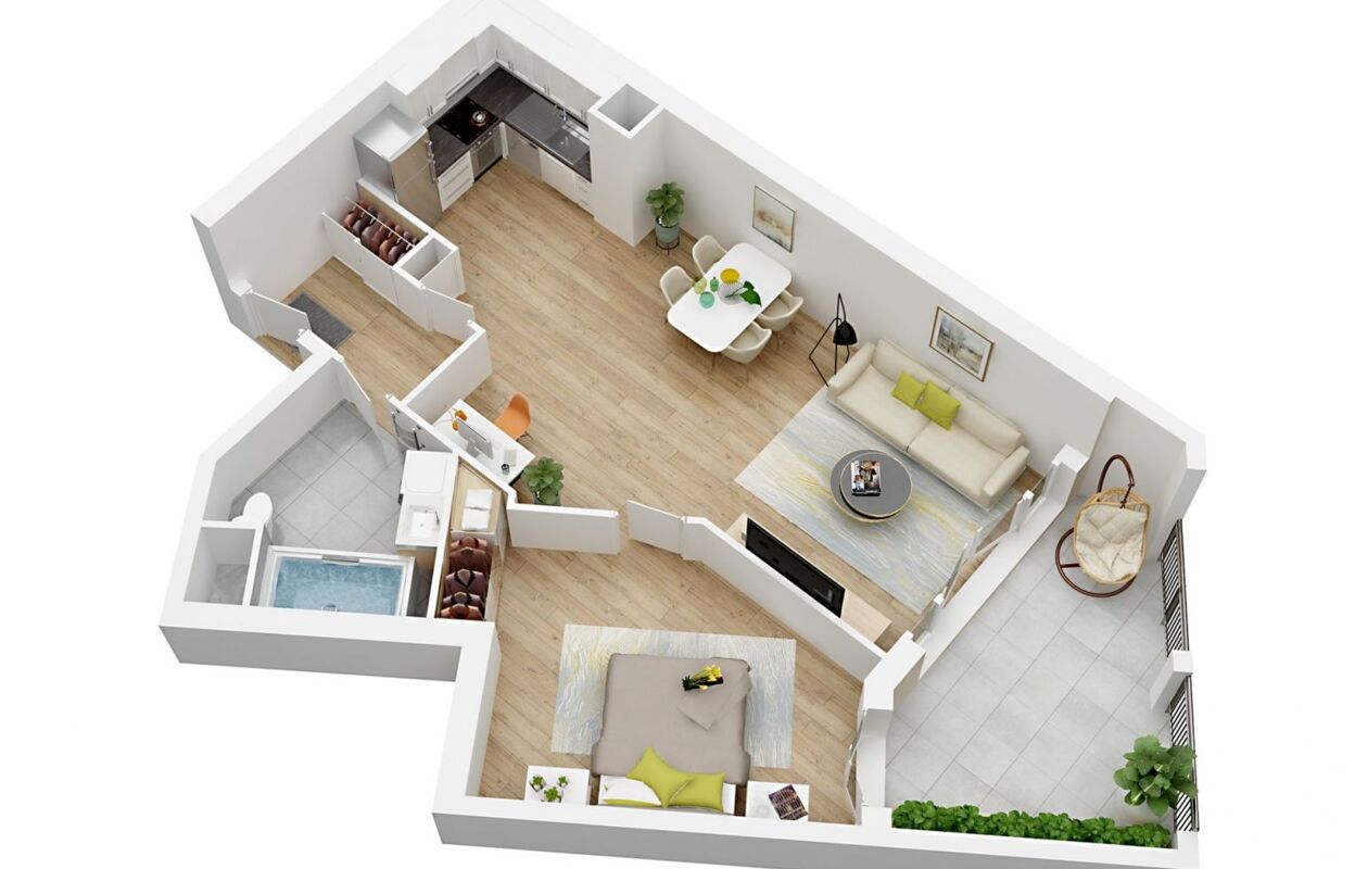 appartement 2 pièces 52 m2 à vendre à Le Blanc-Mesnil (93150)