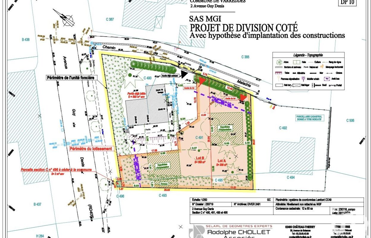 terrain  pièces 368 m2 à vendre à Varreddes (77910)