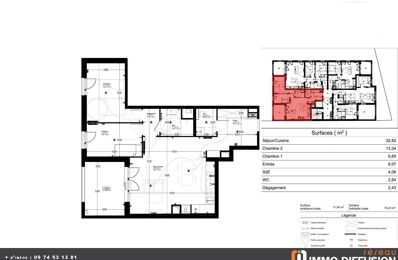 appartement 3 pièces 73 m2 à vendre à Le Bouscat (33110)