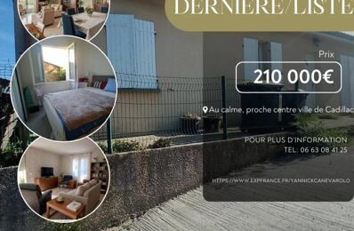 vente maison 210 000 € à proximité de Cérons (33720)