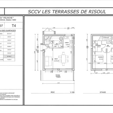 Maison 4 pièces 61 m²