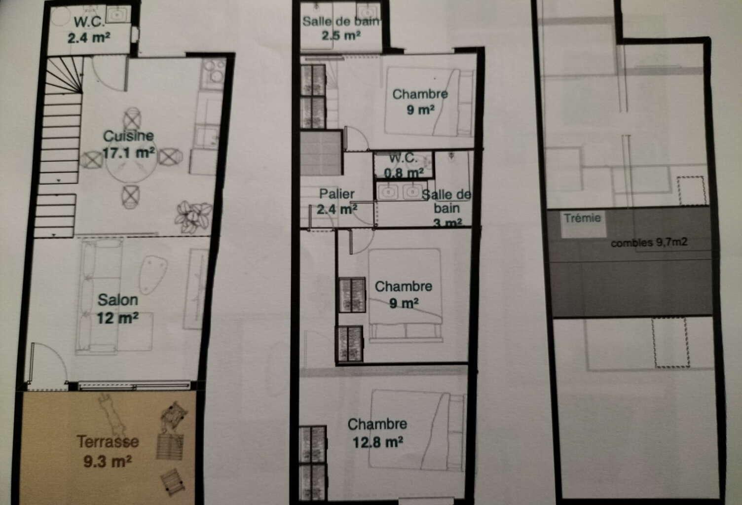 Maisons 3 chambres jardin et terrasse — photo 1